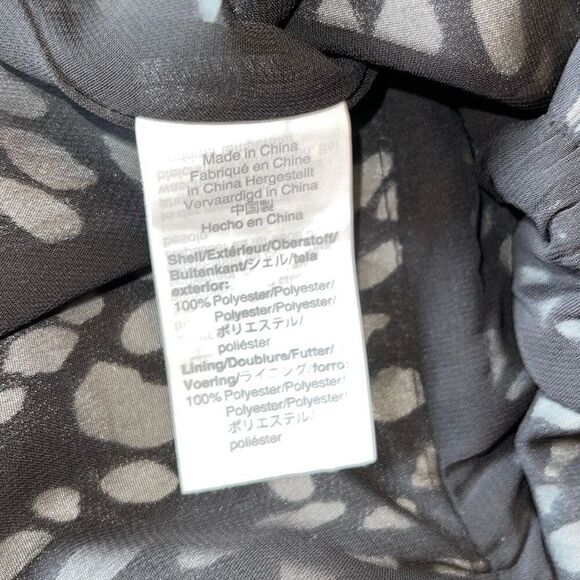 J. Crew Womens‎ Leopard Print Peplum Blouse Top Black White Size 6 - Picture 6 of 8